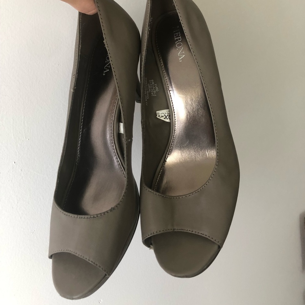 Gray high heels
